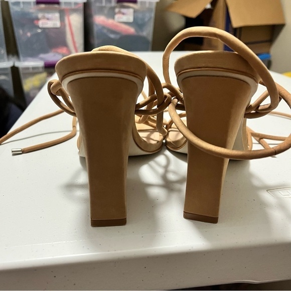 Steve Madden Cora Square Toe Wrap Lace Up Heeled Sandals 9 - Picture 5 of 7